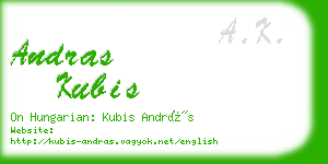 andras kubis business card